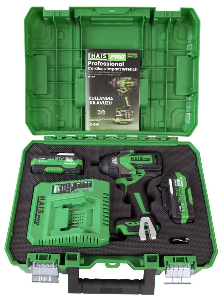 HAISPRO Profesyonel Darbeli Somun Sıkma 1100 Nm 21V RB-810