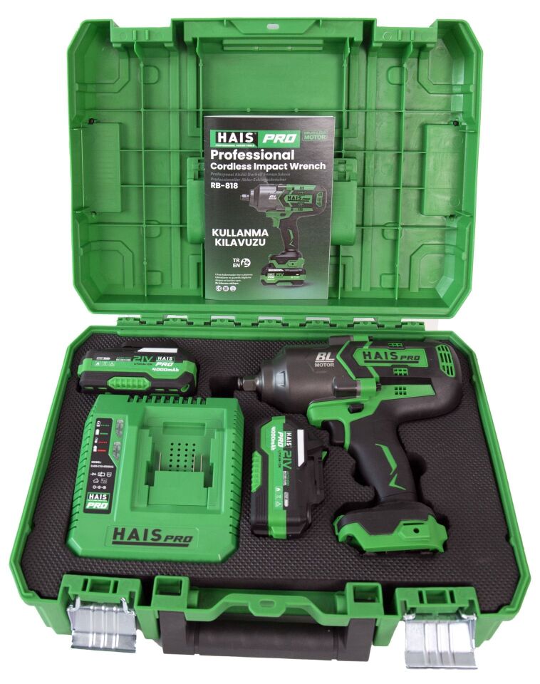 HAISPRO Profesyonel Darbeli Somun Sıkma 1300 Nm 21V RB-818