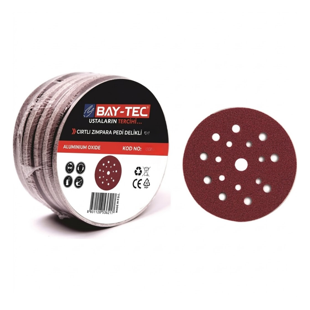 BAY-TEC MK0254 Cırt Zımpara Deli̇kli̇ 225mm 150kum