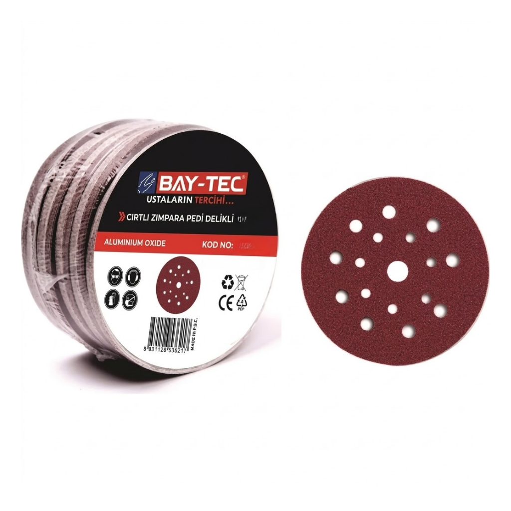 BAY-TEC MK0255 Cırt Zımpara Deli̇kli̇ 225mm 180kum