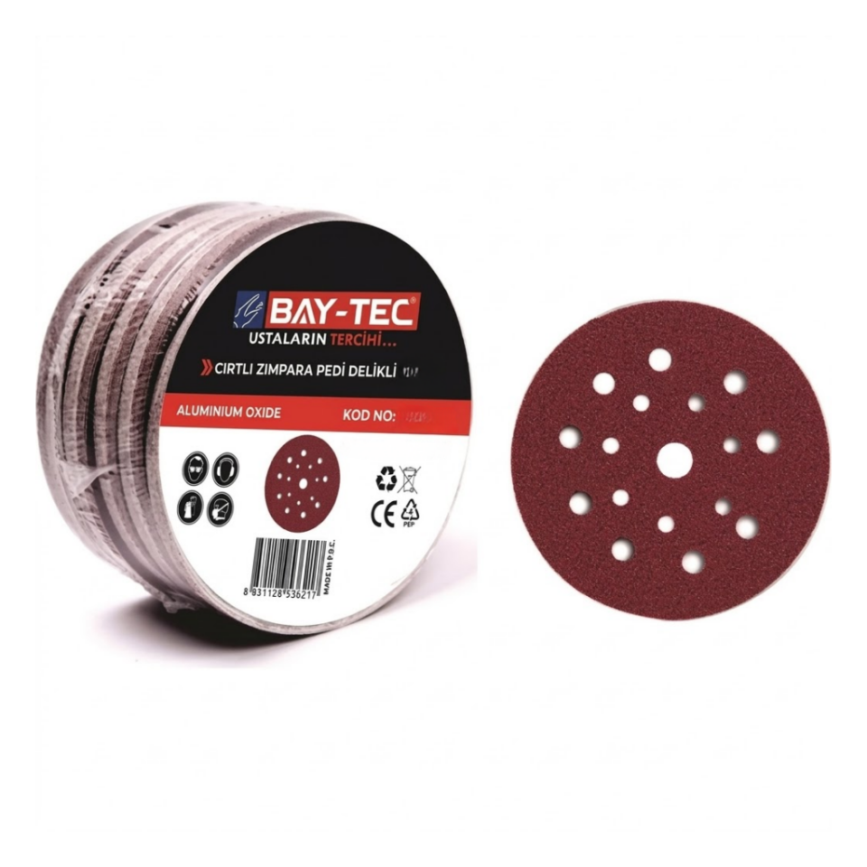 BAY-TEC MK0255 Cırt Zımpara Deli̇kli̇ 225mm 180kum