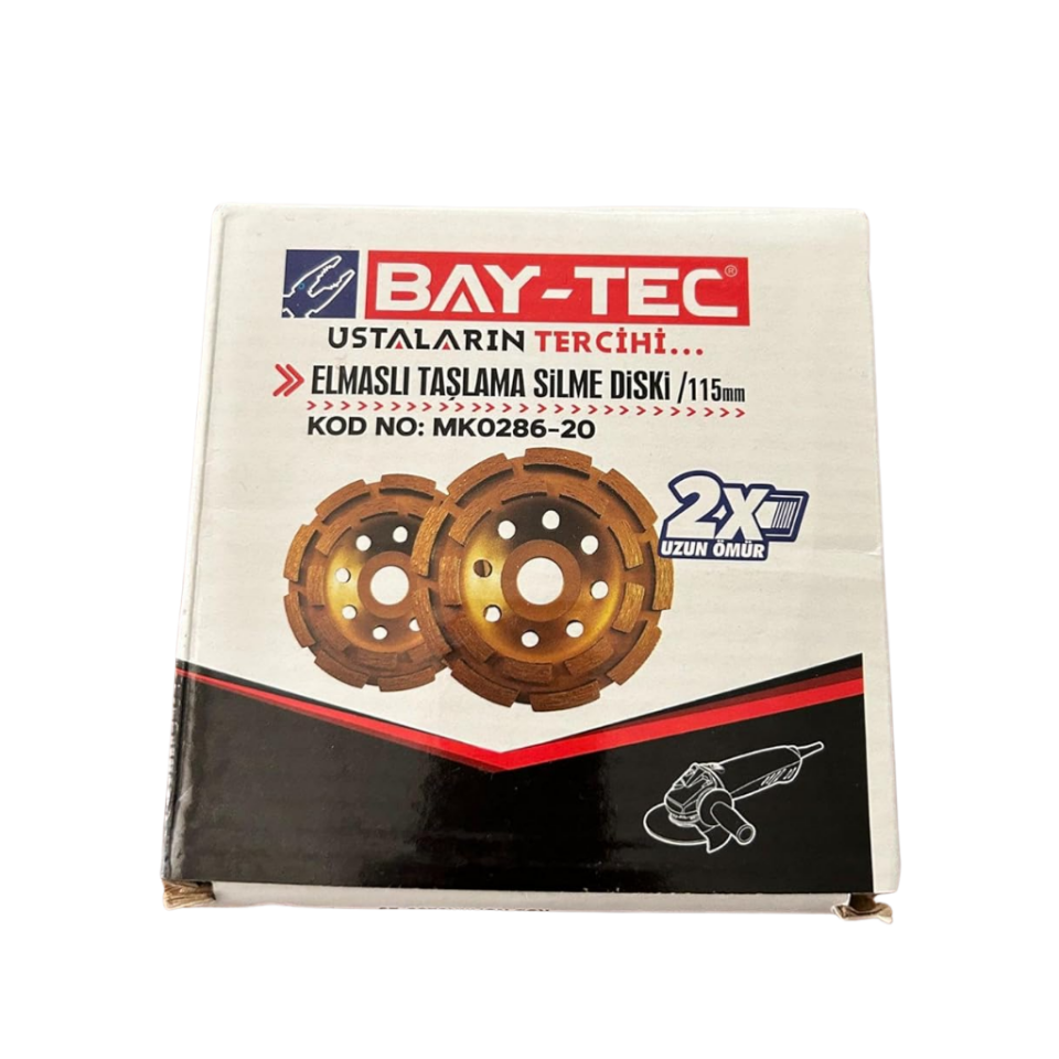 BAY-TEC MK0286-20 Elmas Taşlama Si̇lme Di̇ski̇ 115 mm